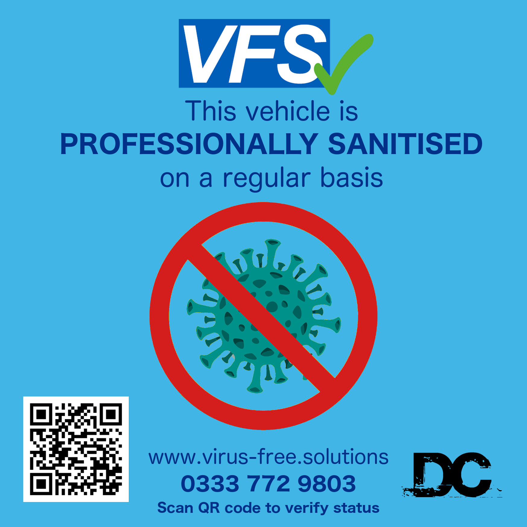 Virus-Free Solutions vehicles sticker